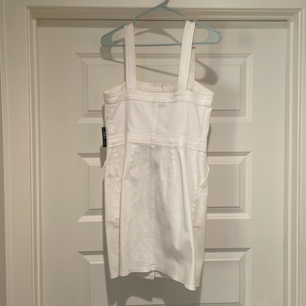 Express Elegant White Button-Down Dress - Picture 3 of 4